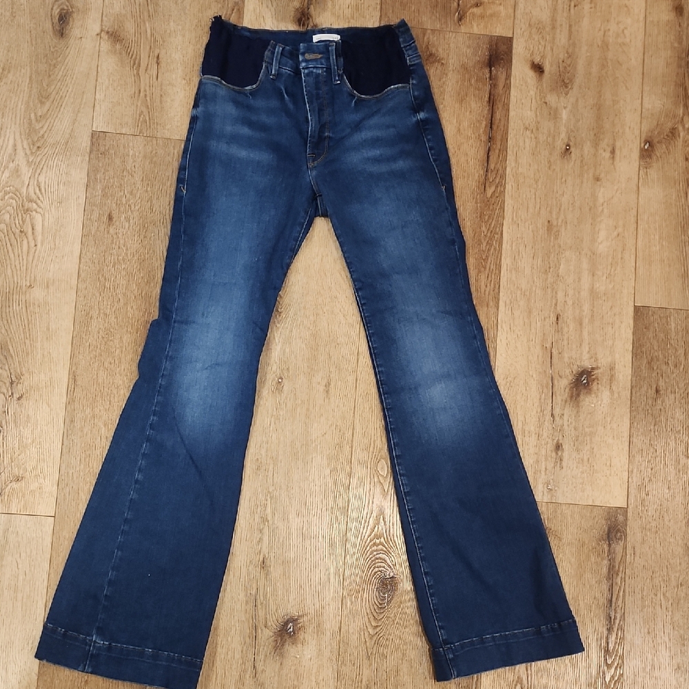Good American Dark Blue Flare Jeans